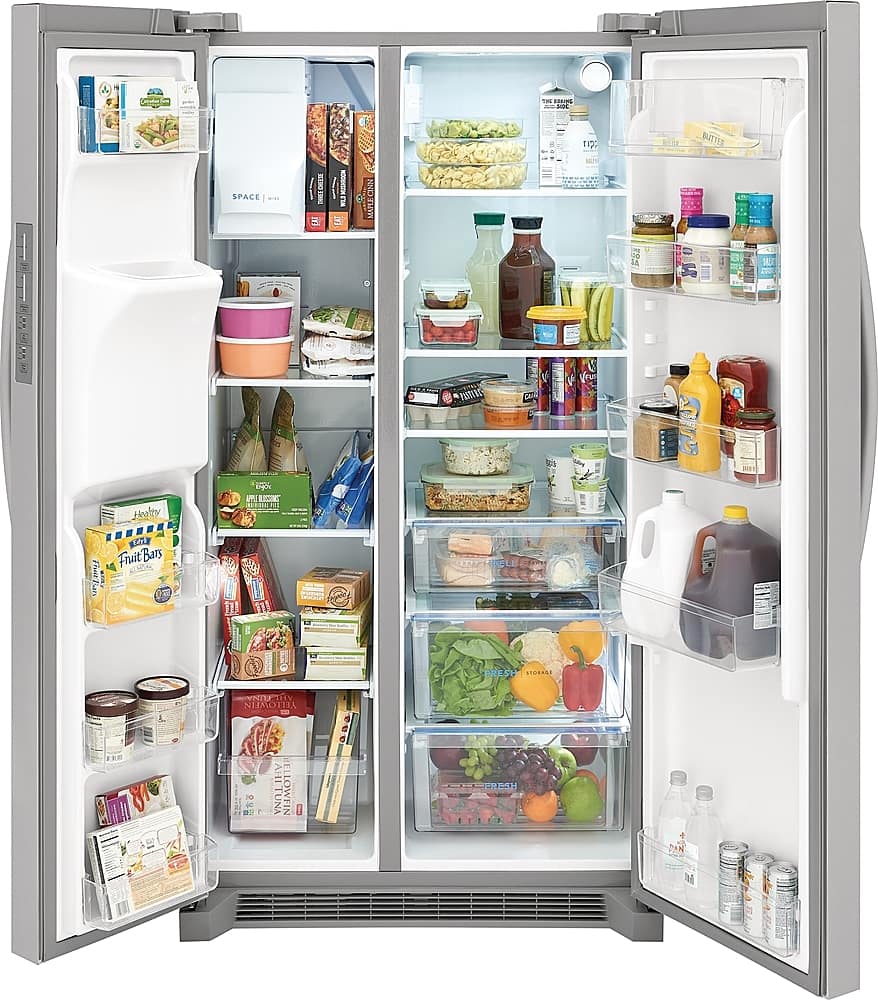 Alt View 15. Frigidaire - 22.3 Cu. Ft. Side-by-Side Counter-Depth Refrigerator - Silver.