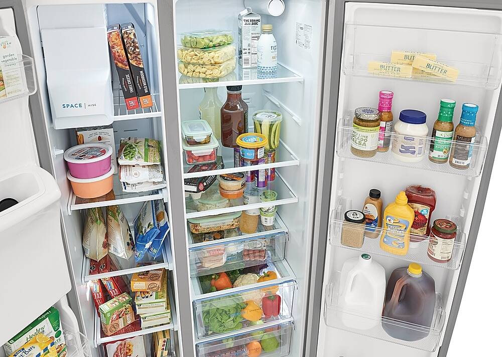 Alt View 2. Frigidaire - 22.3 Cu. Ft. Side-by-Side Counter-Depth Refrigerator - Silver.