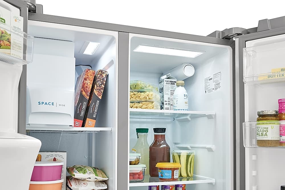 Alt View 3. Frigidaire - 22.3 Cu. Ft. Side-by-Side Counter-Depth Refrigerator - Silver.