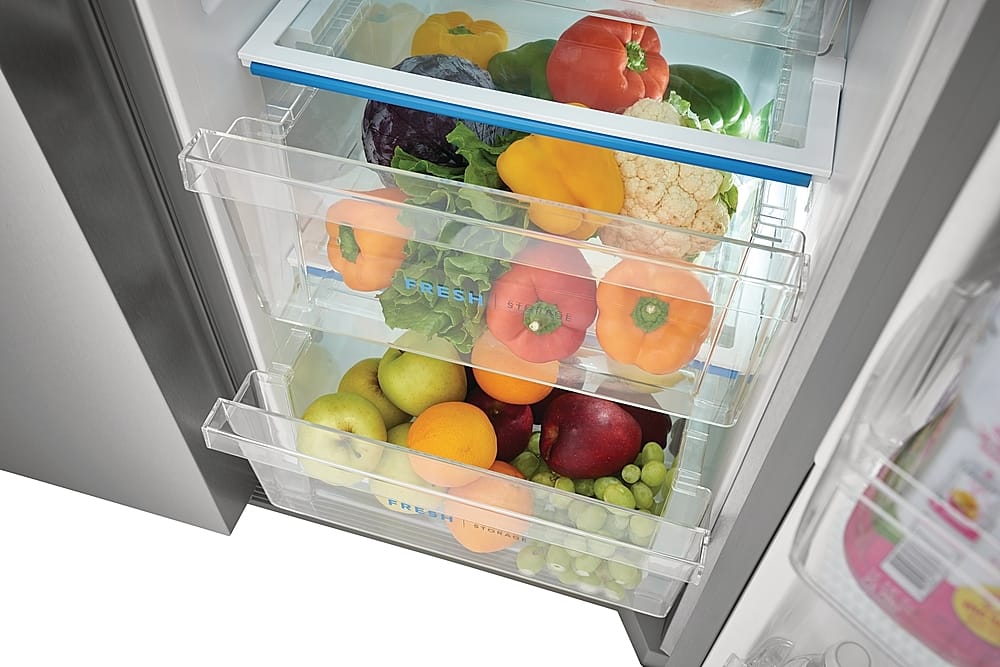 Alt View 4. Frigidaire - 22.3 Cu. Ft. Side-by-Side Counter-Depth Refrigerator - Silver.