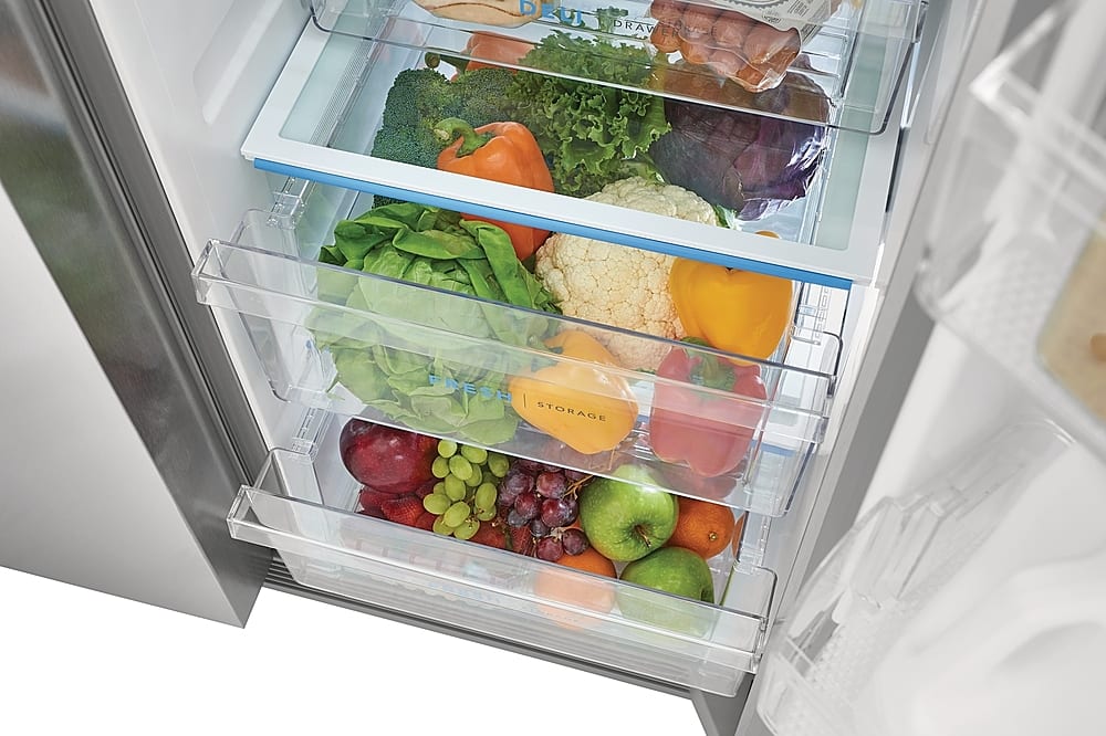 Alt View 5. Frigidaire - 22.3 Cu. Ft. Side-by-Side Counter-Depth Refrigerator - Silver.