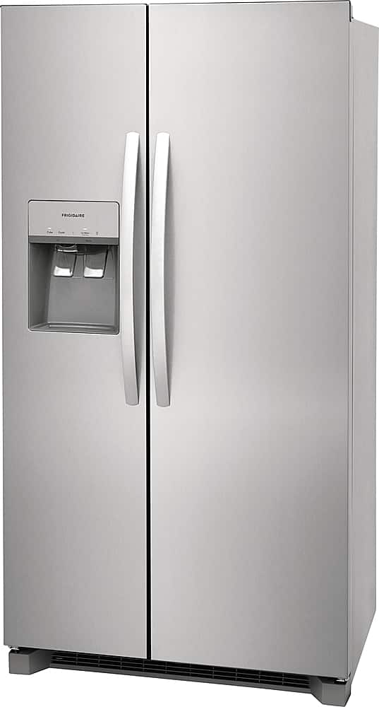 Left. Frigidaire - 22.3 Cu. Ft. Side-by-Side Counter-Depth Refrigerator - Silver.