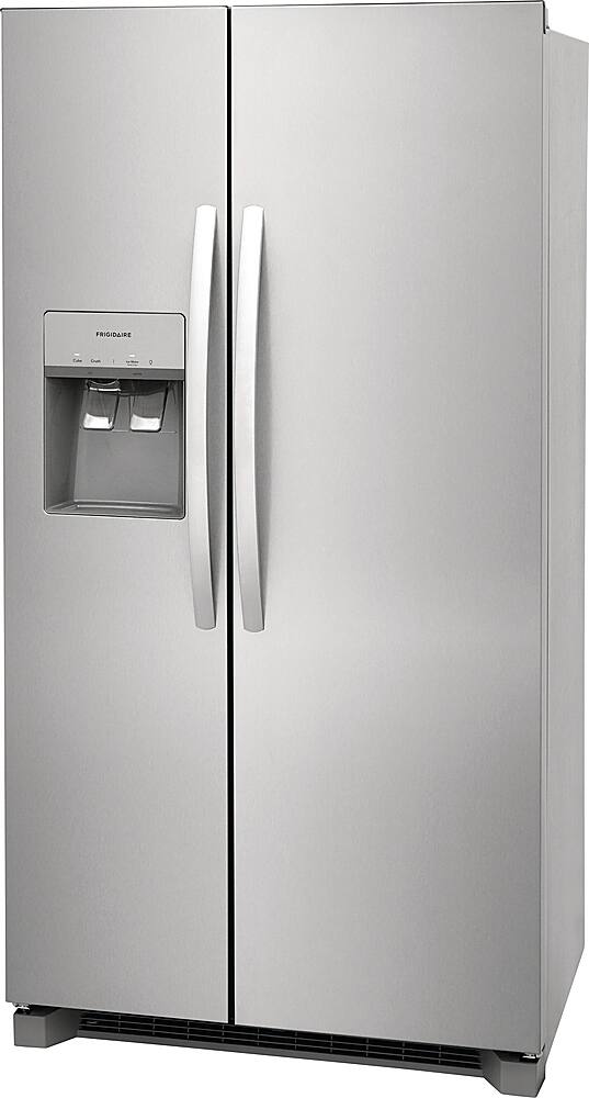 Left. Frigidaire - 22.3 Cu. Ft. Side-by-Side Counter-Depth Refrigerator - Silver.