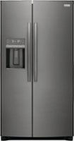 Frigidaire - Gallery 22.3 Cu. Ft. Side-by-Side Counter-Depth Refrigerator - Black stainless steel - Front_Zoom