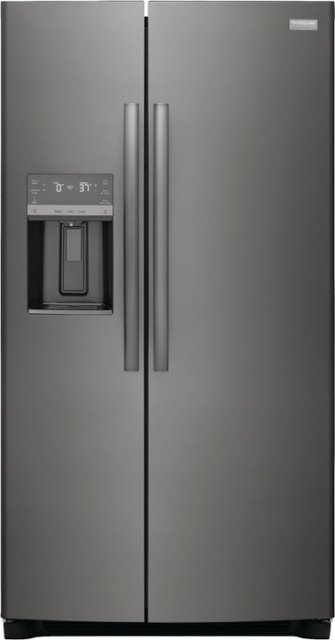 Frigidaire – Gallery 22.2 Cu. Ft. Counter-Depth Side-by-Side Refrigerator – Smudge-Proof® Black Stainless Steel