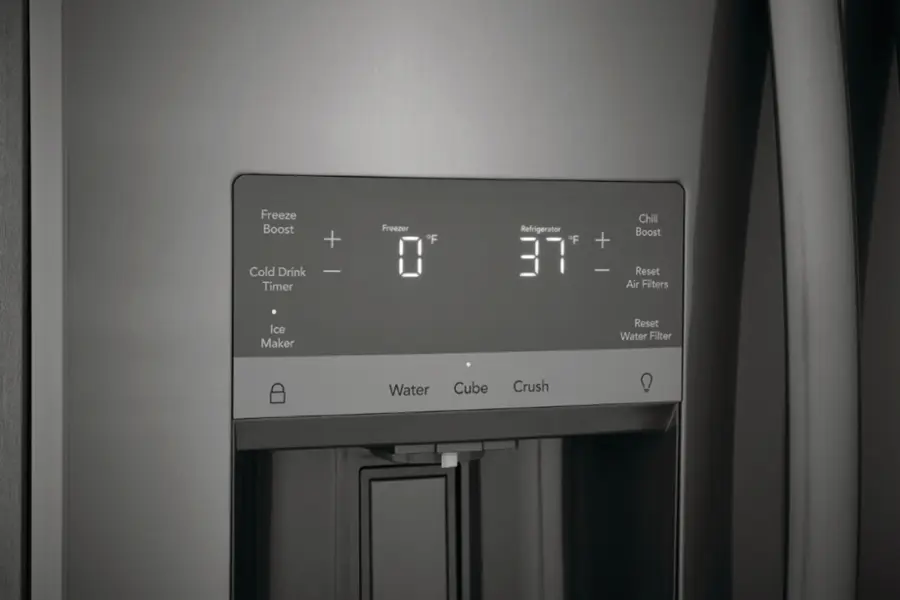 Alt View 14. Frigidaire - Gallery 22.3 Cu. Ft. Side-by-Side Counter-Depth Refrigerator - Smudge-Proof® Black Stainless Steel.