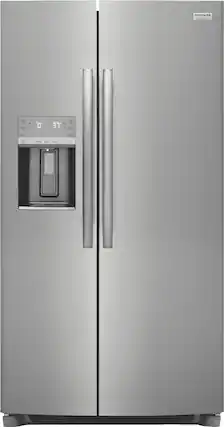 Front. Frigidaire - Gallery 22.3 Cu. Ft. Side-by-Side Counter-Depth Refrigerator - Silver.
