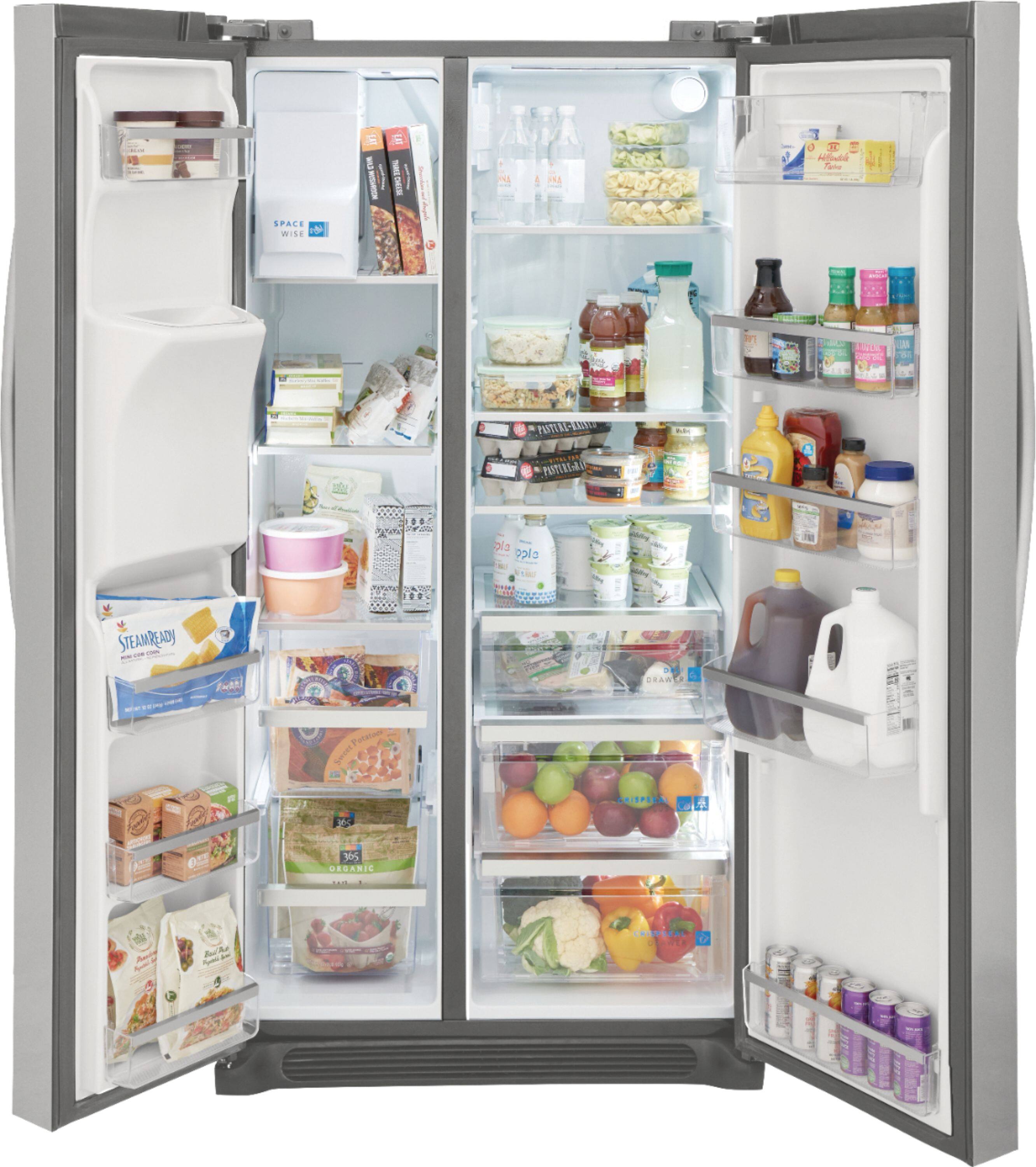 Alt View 1. Frigidaire - Gallery 22.3 Cu. Ft. Side-by-Side Counter-Depth Refrigerator - Silver.