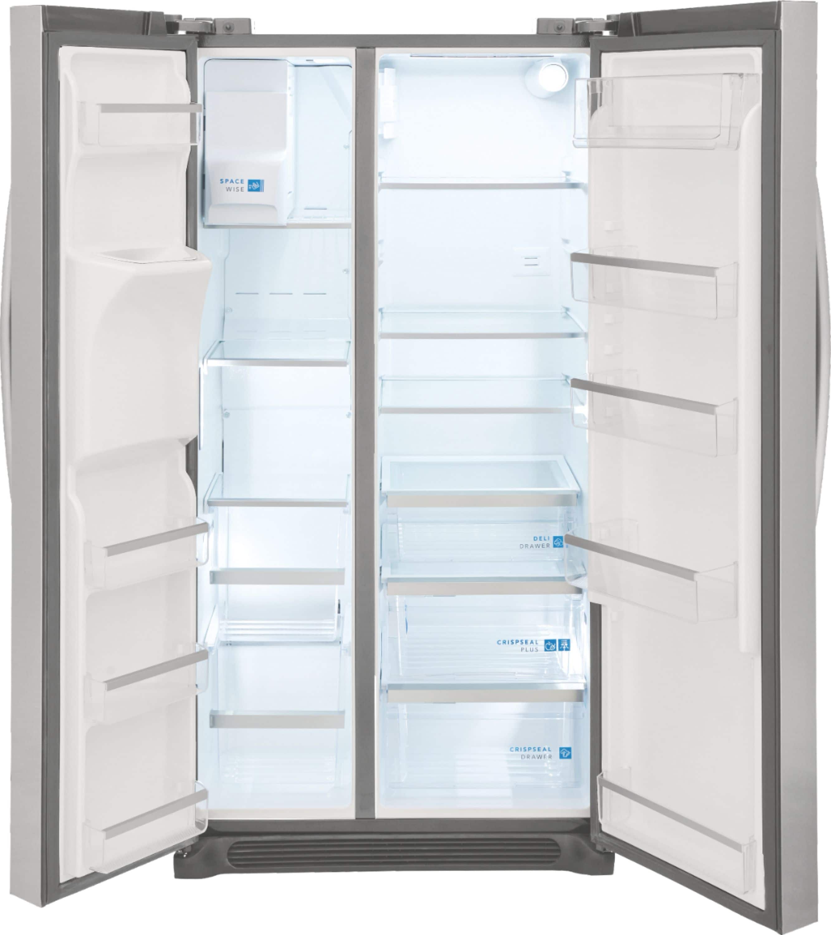 Alt View 3. Frigidaire - Gallery 22.3 Cu. Ft. Side-by-Side Counter-Depth Refrigerator - Silver.