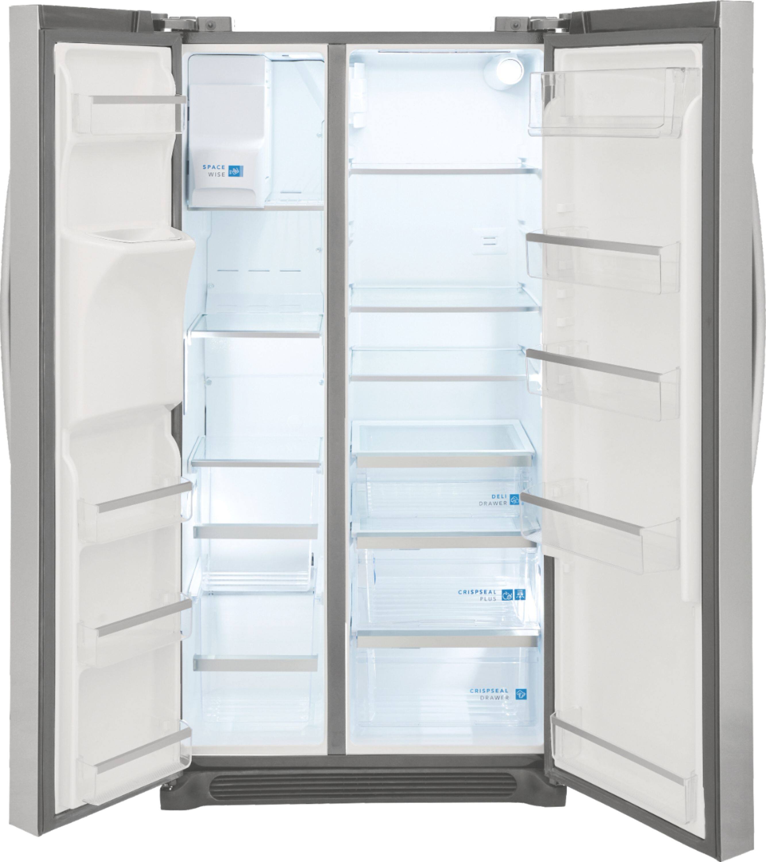Alt View 3. Frigidaire - Gallery 22.3 Cu. Ft. Side-by-Side Counter-Depth Refrigerator - Silver.