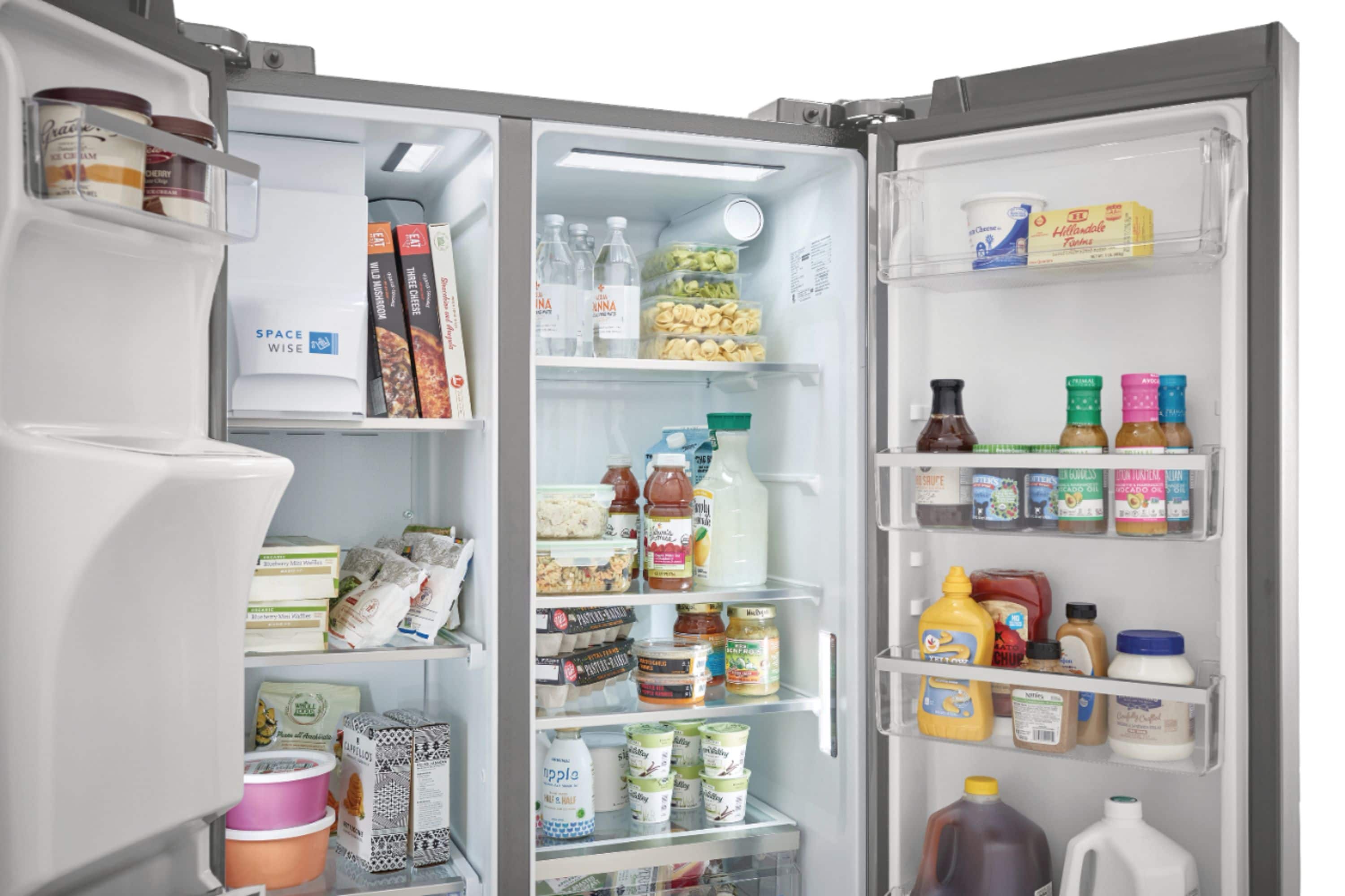 Alt View 4. Frigidaire - Gallery 22.3 Cu. Ft. Side-by-Side Counter-Depth Refrigerator - Silver.
