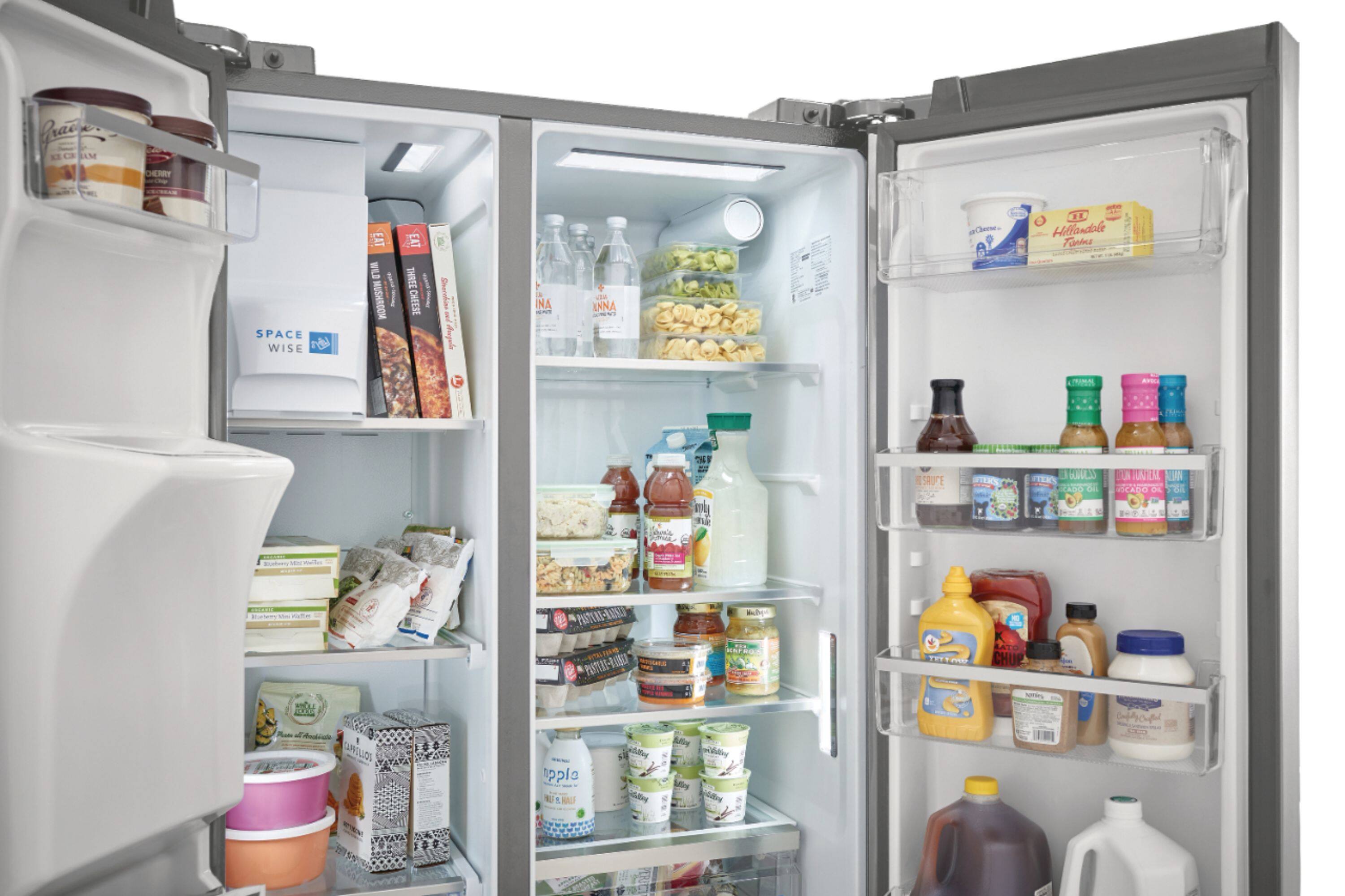 Alt View 4. Frigidaire - Gallery 22.3 Cu. Ft. Side-by-Side Counter-Depth Refrigerator - Silver.