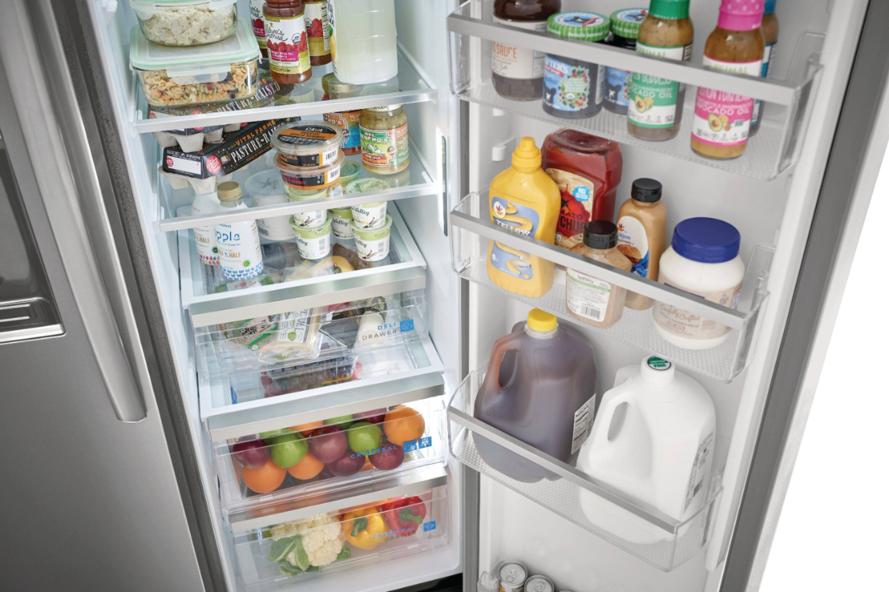 Alt View 5. Frigidaire - Gallery 22.3 Cu. Ft. Side-by-Side Counter-Depth Refrigerator - Silver.