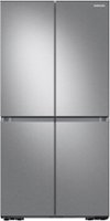 Samsung - 23 cu. ft. 4-Door Flex French Door Counter Depth Smart Refrigerator with Dual Ice Maker - Stainless Steel - Front_Zoom