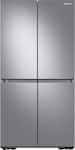 Samsung - 23 cu. ft. 4-Door Flex French Door Counter Depth Smart Refrigerator with Beverage Center - Stainless Steel