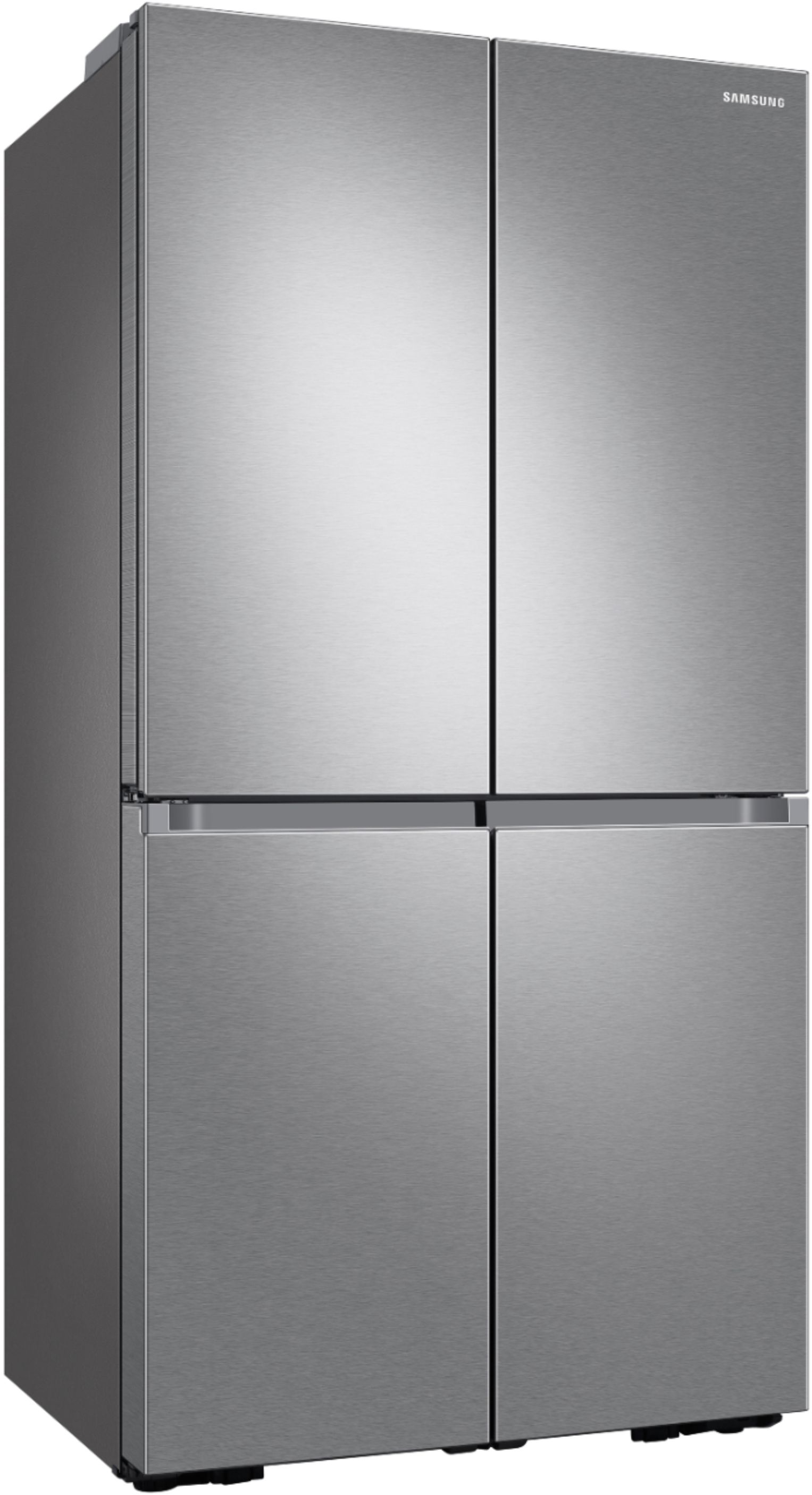 Samsung 22-cu ft Counter-depth Smart Side-by-Side Refrigerator with Ice  Maker (Fingerprint Resistant Stainless Steel) ENERGY STAR in the  Side-by-Side Refrigerators department at