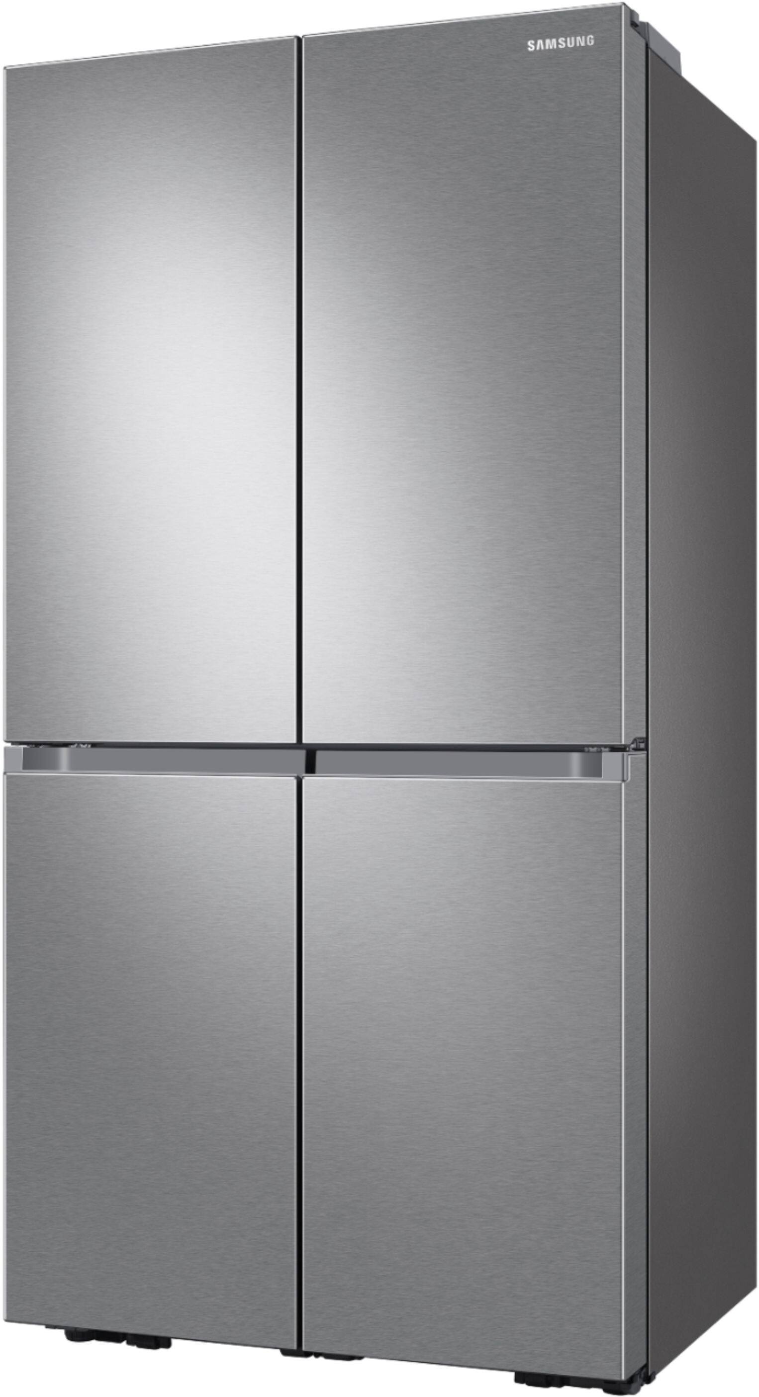Alt View 21. Samsung - 23 cu. ft. 4-Door Flex French Door Counter Depth Smart Refrigerator with Beverage Center - Stainless Steel.