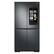 Front. Samsung - 29 cu. ft. 4-Door Flex Smart Refrigerator with Family Hub - Black Stainless Steel.