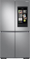 Samsung - 29 cu. ft. Smart 4-Door Flex™ refrigerator with Family Hub™ and Beverage Center - Stainless steel - Front_Zoom