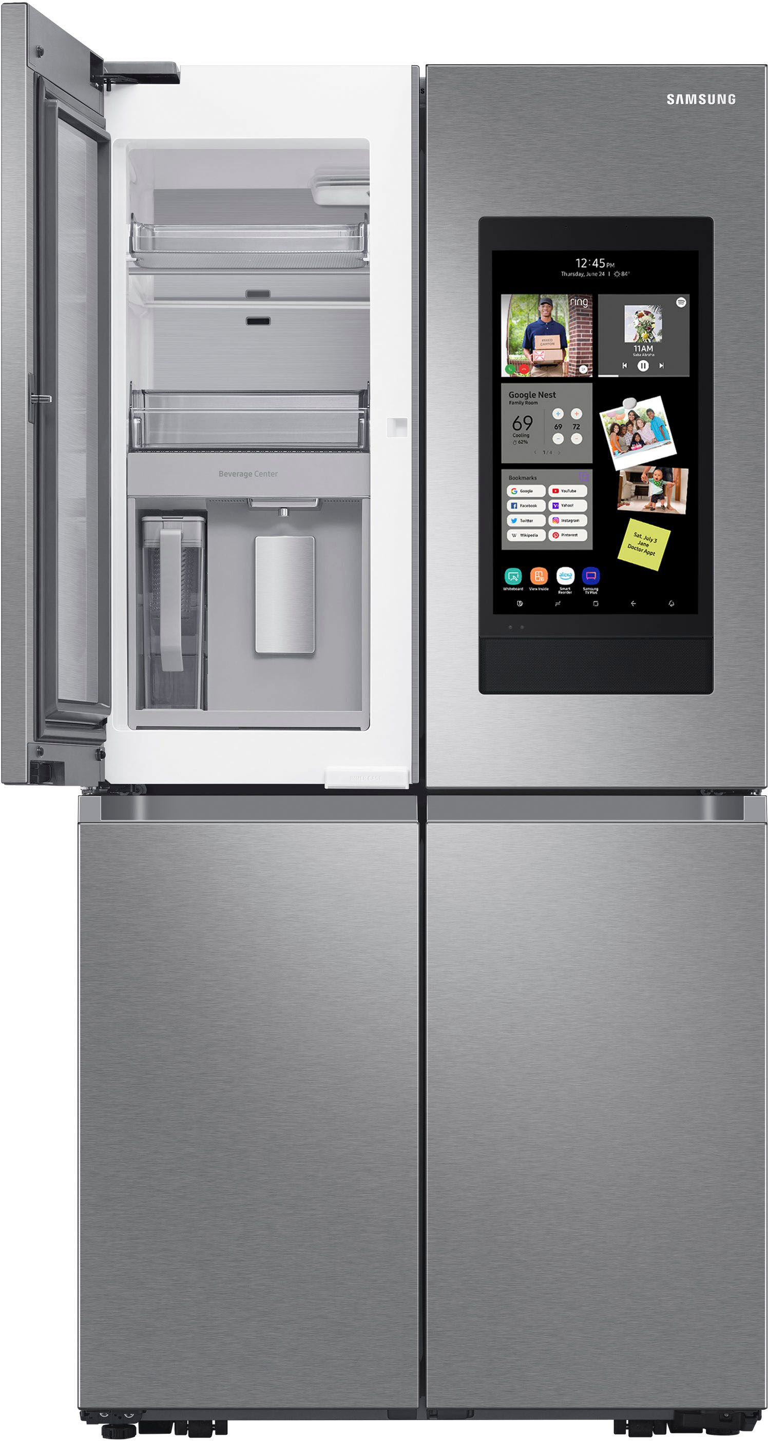 Samsung 29 cu. ft. 4-Door Flex Smart Refrigerator with Family Hub Stainless  Steel RF29A9771SR/AA - Best Buy