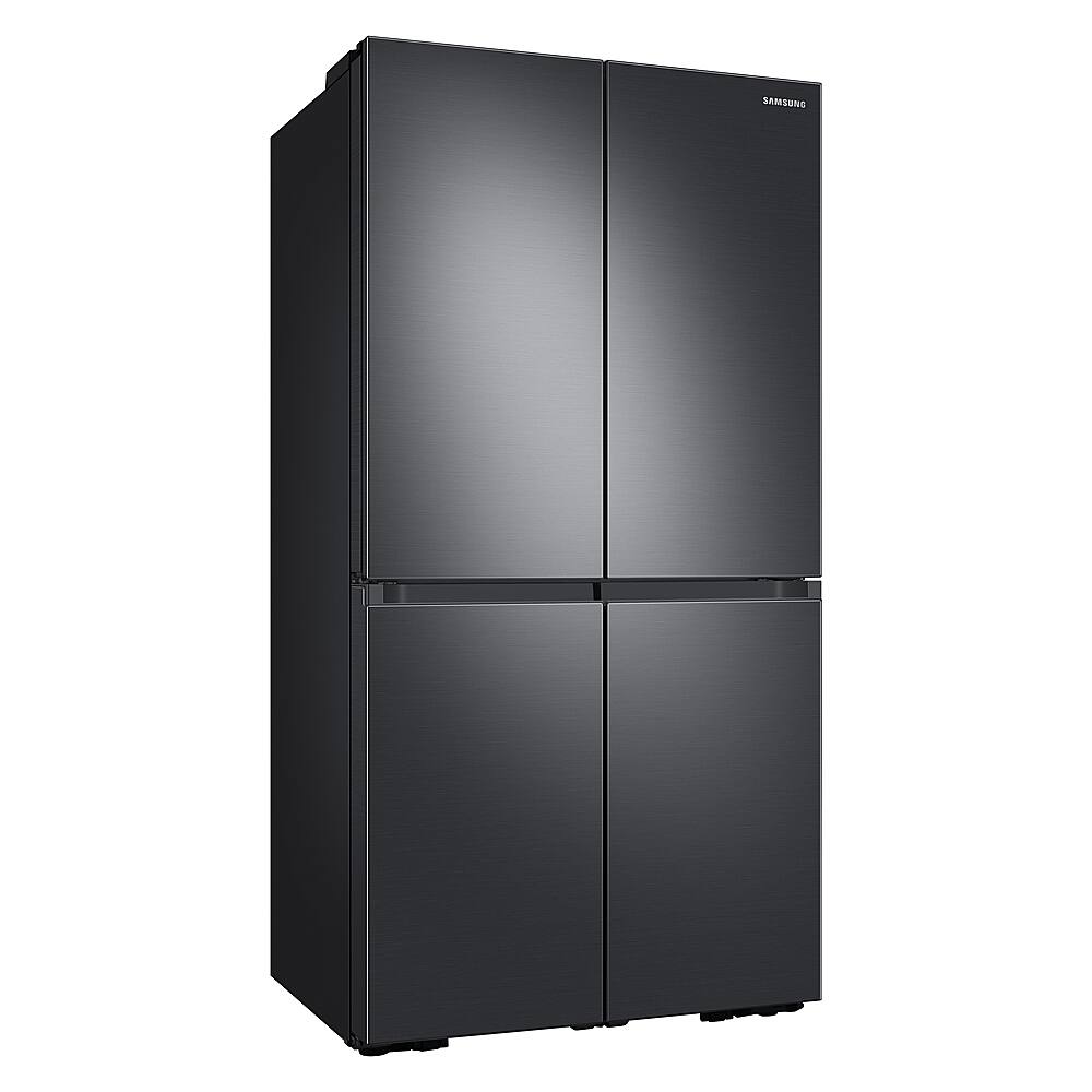 Alt View 11. Samsung - 23 cu. ft. 4-Door Flex French Door Counter Depth Smart Refrigerator with Beverage Center - Fingerprint Resistant Black Stainless Steel.