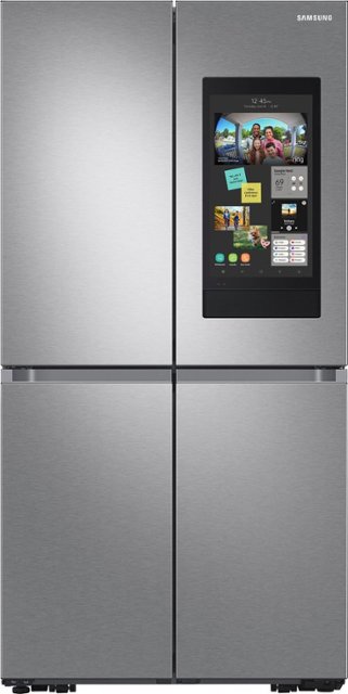 Front Zoom. Samsung - 23 cu. ft. Smart Counter Depth 4-Door Flex™ Refrigerator with Family Hub™ & Beverage Center - Stainless steel.