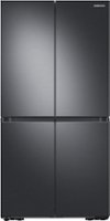 Samsung - 23 cu. ft. 4-Door Flex French Door Counter Depth Smart Refrigerator with Dual Ice Maker - Black Stainless Steel - Front_Zoom