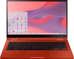 Samsung - Galaxy Chromebook 2 - 13.3" QLED Touch Screen - Intel Core i3 - 8GB Memory - 128GB eMMC - Fiesta Red - Front_Zoom