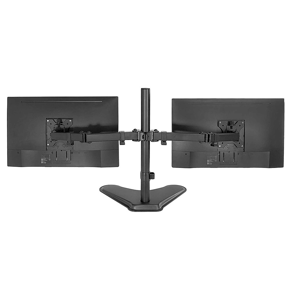 Angle View: Mount-It! - Dual Monitor Desk Stand - Black