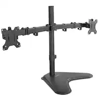 Mount-It! - Dual Monitor Desk Stand up to 32" - Black - Front_Zoom