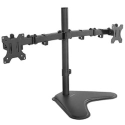 Mount-It! - Dual Monitor Desk Stand - Black - Front_Zoom