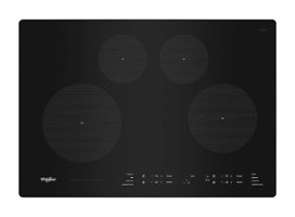 Whirlpool - 30" Built-In Electric Induction Cooktop with 4 Elements with Quick Cleanup - Black - Front_Zoom
