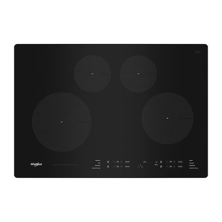 Whirlpool - 30" Built-In Electric Induction Cooktop with 4 Elements with Quick Cleanup - Black