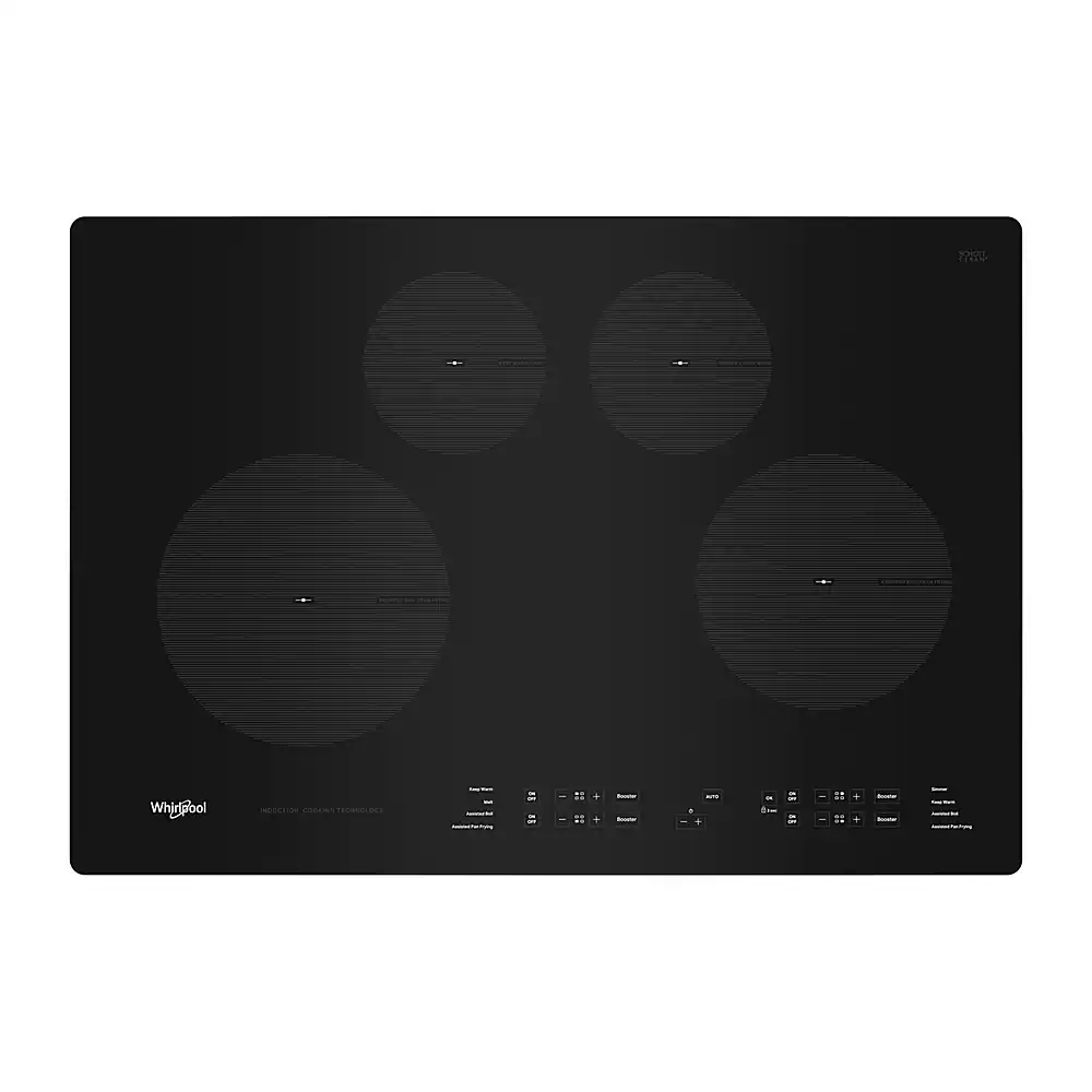 Whirlpool - 30" Built-In Electric Induction Cooktop with 4 Elements with Quick Cleanup - Black