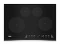 Whirlpool - 30 in. Wide 4 element Built-In Electric Induction Cooktop with Quick Cleanup - Stainless Steel