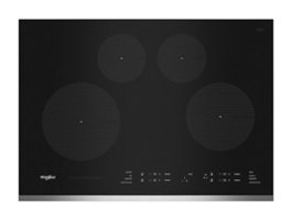 Whirlpool - 30" Built-In Electric Induction Cooktop with 4 Elements with Quick Cleanup - Stainless steel - Front_Zoom