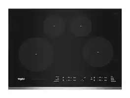 Whirlpool - 30" Built-In Electric Induction Cooktop with 4 Elements with Quick Cleanup - Stainless Steel