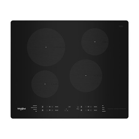 Whirlpool - 24" Built-In Electric Induction Cooktop with 4 Elements with Small Space - Black