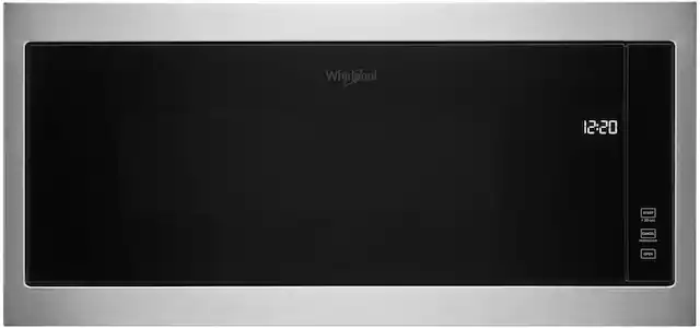 Front. Whirlpool - 1.1 Cu. Ft. Built-In Microwave with Slim Trim Kit - Stainless Steel.