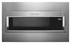 KitchenAid - 1.1 Cu. Ft. Built-In Low Profile Microwave with Standard Trim Kit - Stainless Steel - Front_Zoom