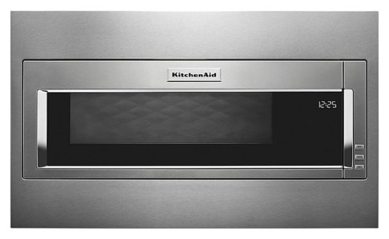 KitchenAid – 1.1 Cu. Ft. Built-In Low Profile Microwave with Standard Trim Kit – Stainless steel