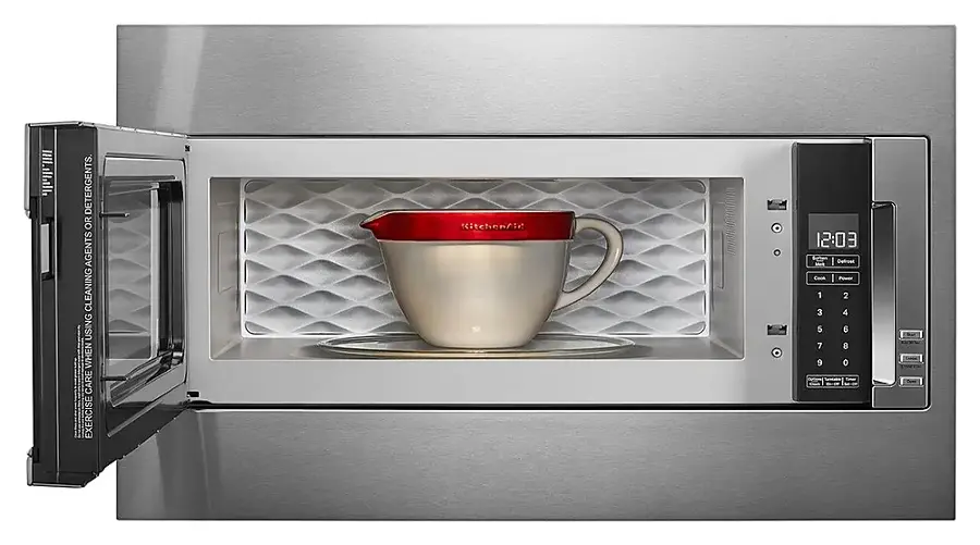 Alt View 15. KitchenAid - 1.1 Cu. Ft. Built-In Low Profile Microwave with Standard Trim Kit - Stainless Steel.