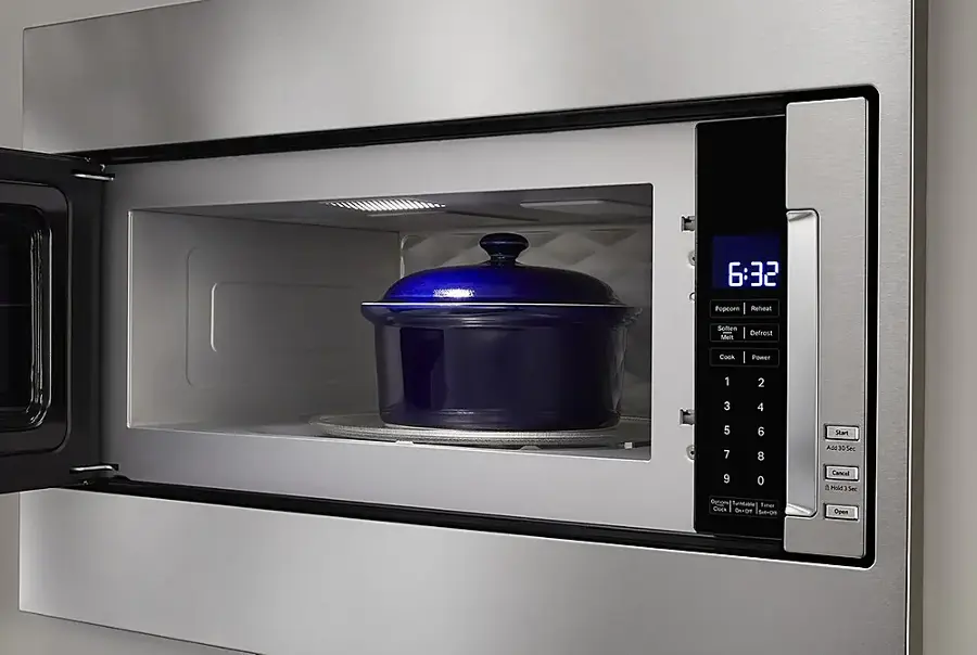 Alt View 20. KitchenAid - 1.1 Cu. Ft. Built-In Low Profile Microwave with Standard Trim Kit - Stainless Steel.