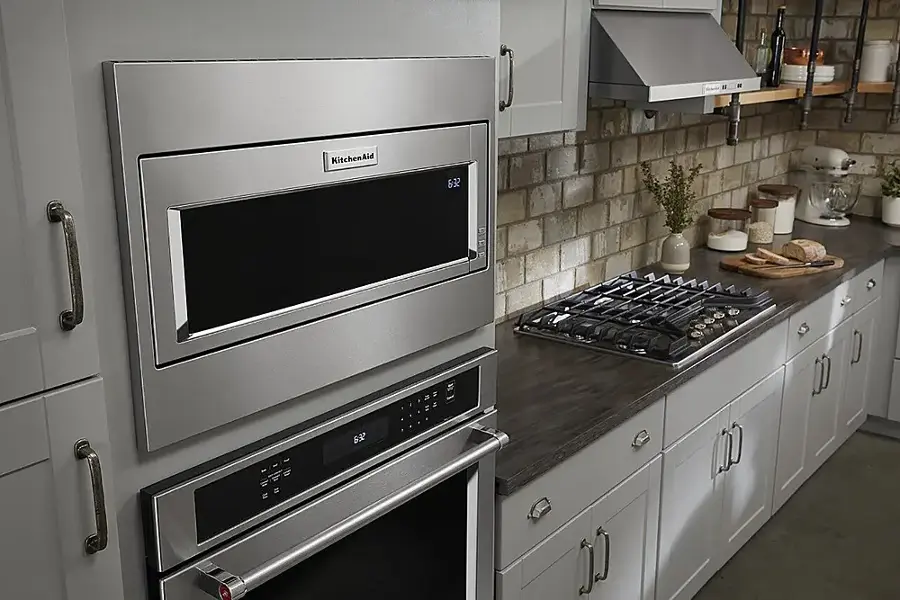 Alt View 26. KitchenAid - 1.1 Cu. Ft. Built-In Low Profile Microwave with Standard Trim Kit - Stainless Steel.