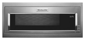 KitchenAid - 1.1 Cu. Ft. Built-In Low Profile Microwave with Slim Trim Kit - Stainless steel - Front_Zoom