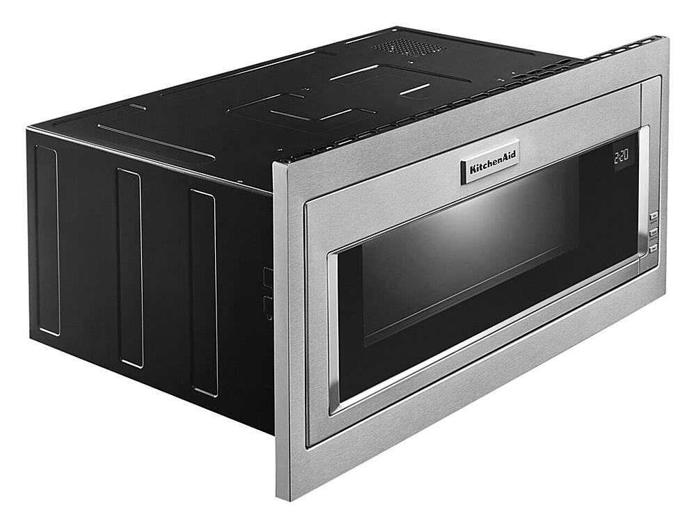 Alt View 11. KitchenAid - 1.1 Cu. Ft. Built-In Low Profile Microwave with Slim Trim Kit - Stainless Steel.