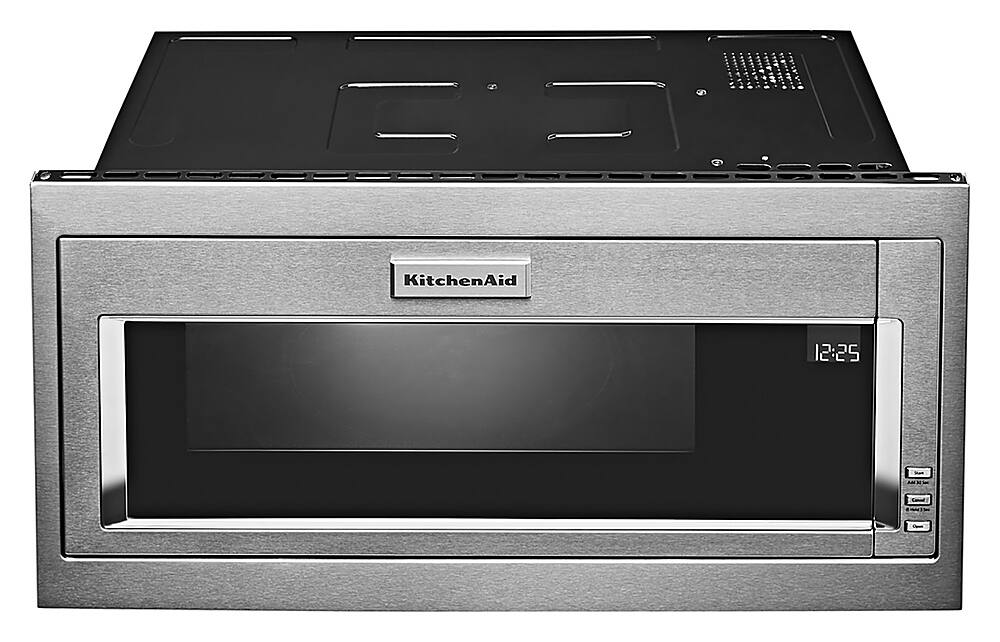 Alt View 12. KitchenAid - 1.1 Cu. Ft. Built-In Low Profile Microwave with Slim Trim Kit - Stainless Steel.