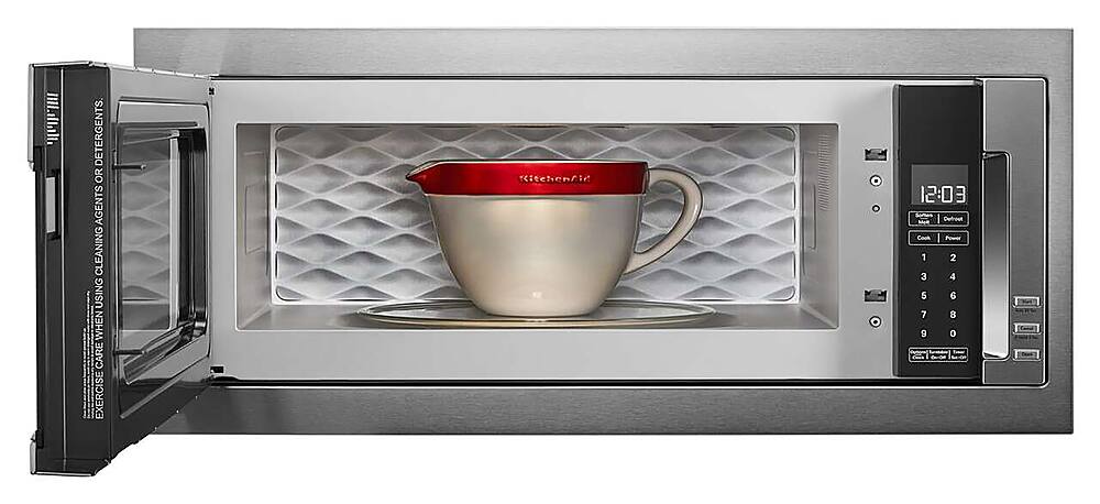 Alt View 14. KitchenAid - 1.1 Cu. Ft. Built-In Low Profile Microwave with Slim Trim Kit - Stainless Steel.