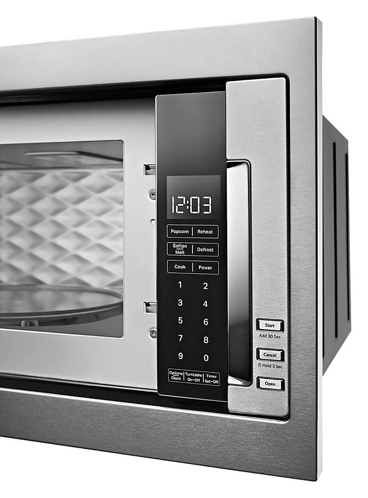 Alt View 16. KitchenAid - 1.1 Cu. Ft. Built-In Low Profile Microwave with Slim Trim Kit - Stainless Steel.
