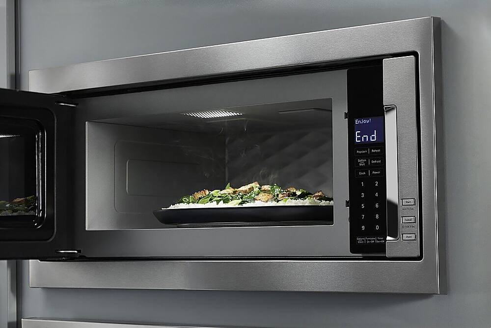 Alt View 18. KitchenAid - 1.1 Cu. Ft. Built-In Low Profile Microwave with Slim Trim Kit - Stainless Steel.